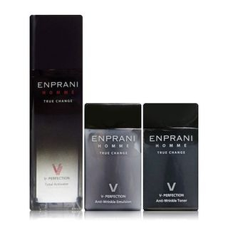 ENPRANI Homme V-Perfection Set: Total Activator 50ml + Anti-Wrinkle Toner 40ml + Anti-Wrinkle Emulsion 40ml 3pcs