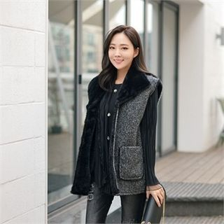 Styleberry Faux-Fur Lined Zip-Up Vest