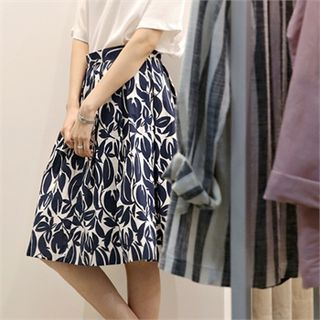 overlap A-Line Patterned Skirt