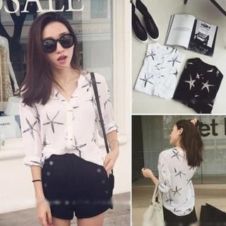 QZ Lady Starfish Print Shirt