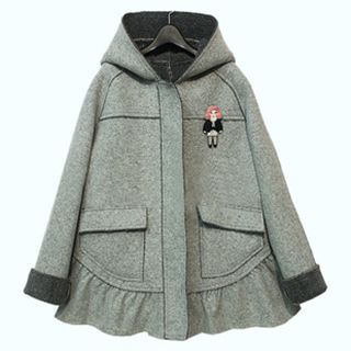 AGA Panel Hooded Woolen Coat