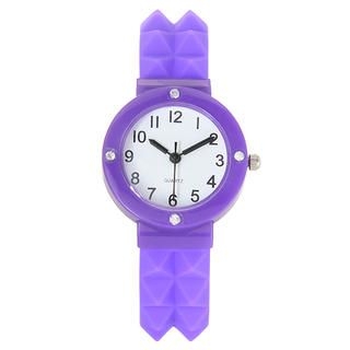 Collezio Plastic Case With Silicone Band Watch Purple - One Size