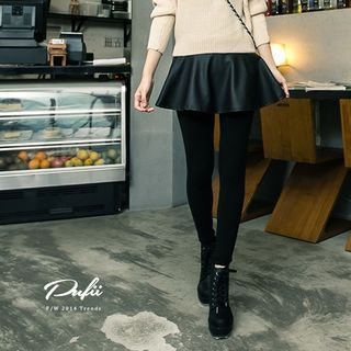 PUFII Inset Skirt Leggings