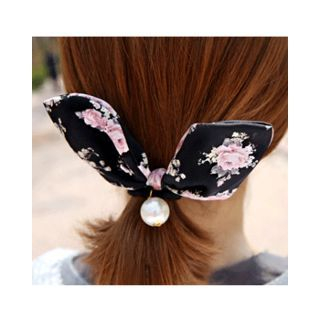 Miss21 Korea Floral-Pattern Bow-Accent Hair Tie