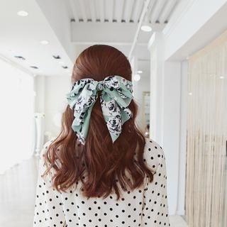 soo n soo Floral Print Bow Hair Pin
