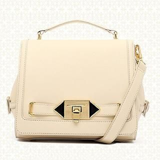 BeiBaoBao Faux-Leather Bow-Accent Satchel