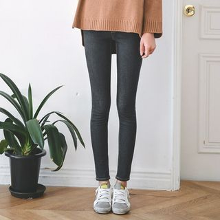 JUSTONE Brushed Fleece-Lined Skinny Jeans