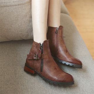 Pangmama Buckled Ankle Boots