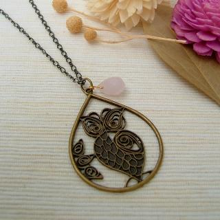 MyLittleThing Forest Owl Necklace Copper - One Size