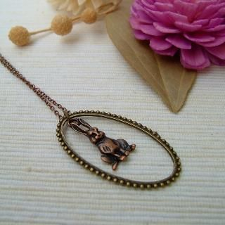 MyLittleThing Teardrop Bunny Necklace Copper - One Size