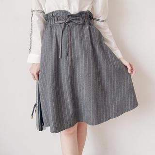 Tokyo Fashion Tie-Waist Striped Skirt