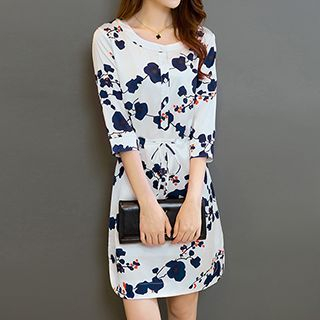 Fashion Street 3/4-Sleeve Print Dress