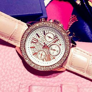 Nanazi Jewelry Rhinestone Strap Watch