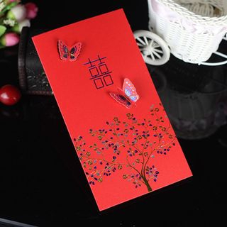 Rojo Chinese Wedding Butterfly Red Packet