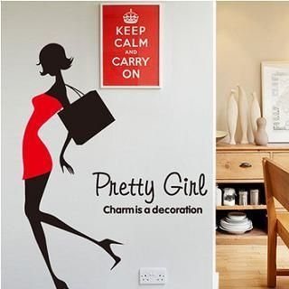 LESIGN Girl Print Wall Sticker