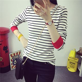 Emeline Long-Sleeve Striped T-Shirt