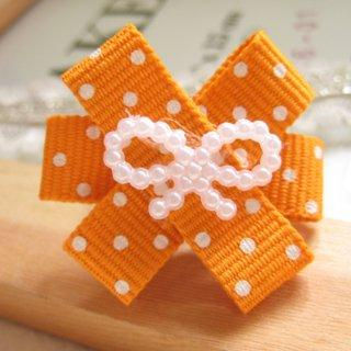 Fit-to-Kill Hand made Pretty ribbon with orange spot cotton ring