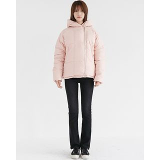 Someday, if Hooded Zip-Up Puffer Jacket