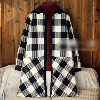 tete Fleece-Lined Check Coat