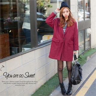 Dual Pocket One Button Coat