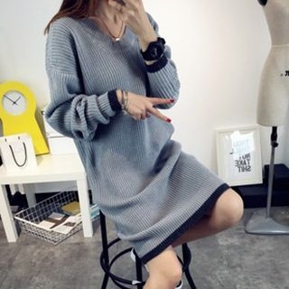 FR Ribbed Sweater Dress