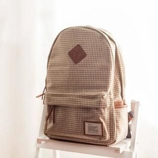 Layoom Gingham Knit Backpack