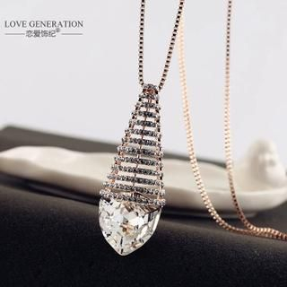 Love Generation Crystal Long Necklace
