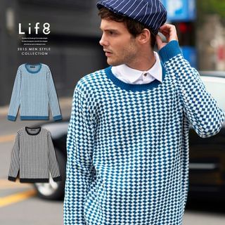 Life 8 Checked Knit Top