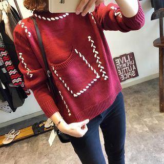 Lucy Girl Lace-Up Sweater