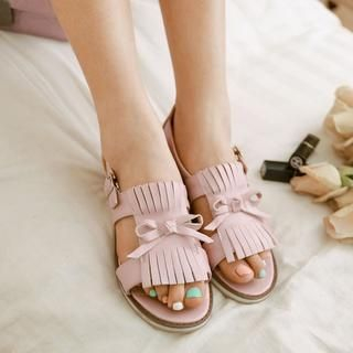 JY Shoes Bow Accent Sandals