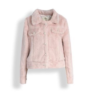 Tang House Faux Pearl Furry Jacket