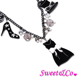 Sweet & Co. LBD x Sweet&Co. Mono Charms Necklace Black - One Size