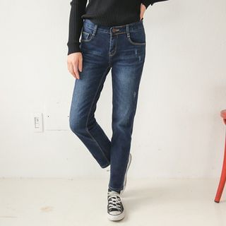 Envy Look Washed Straight-Cut Jeans
