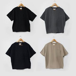 Mr. Cai Short-Sleeve Stripe T-Shirt