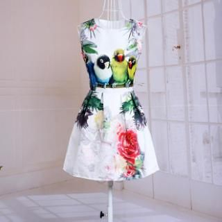 Flore Sleeveless Printed Dress