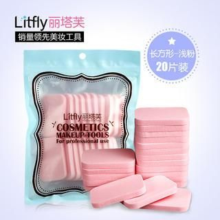 Litfly Makeup Sponge (Rectangle) (Pink) 20 pcs