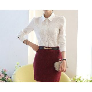 Merald Lace Panel Blouse