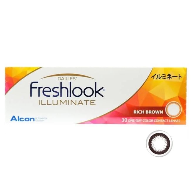 Alcon - Freshlook 1 Day Illuminate Color Lens Jet Black 30 pcs P-1.25 (30 pcs)