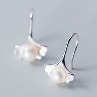 A Roch 925 Sterling Silver Faux Pearl Ginkgo Earrings a roch kopen in de aanbieding A Roch 925 Sterling Silver Faux Pearl Ginkgo Earrings a roch kopen in de aanbieding