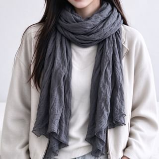 Light Pleated Wrap Scarf