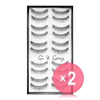 Gi & Gary - Professional Eyelashes Romantic Beauty H03 2pcs Bundle Set 10 pairs x 2 pcs