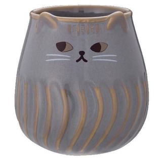 Cat Yunomi Japanese Tea Cup Gray 1 pc
