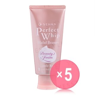 Shiseido - Senka Perfect Whip Halal Beauty Gentle Rose + Fuji Sakura Beauty Face Foam 5pcs Bundle Set 100g x 5 pcs