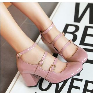 Freesia Block Heel Pumps freesia kopen in de aanbieding