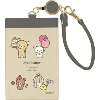San-X Rilakkuma Card Holder with Reel 110×75mm