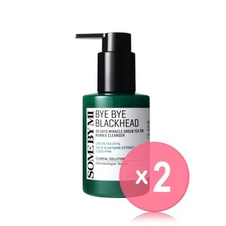 SOME BY MI - Bye Bye Blackhead 30 Days Miracle Green Tea Tox Bubble Cleanser 2pcs Bundle Set 2024 Version - 120g x 2 pcs