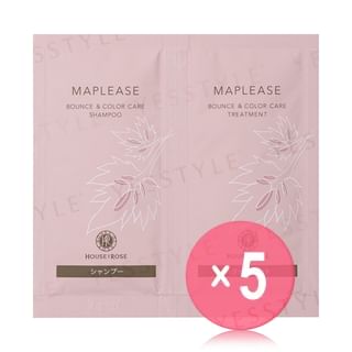 House of Rose - Maplease Bounce & Color Care Hair Shampoo & Treatment Trial Set 5pcs Bundle Set 10ml x 2 x 5 pcs