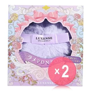 Cosme Station - Luxense Glitter Body Powder Puf Round 2pcs Bundle Set 10g x 2 pcs