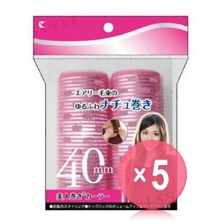 LUCKY TRENDY - Self Adhesive Aluminum Roller 40mm 5pcs Bundle Set 2 pcs - Pink 114-01A x 5 pcs