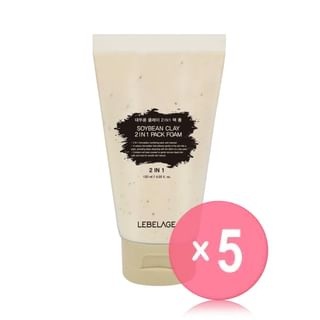 LEBELAGE - Clay 2 In 1 Pack Foam - 4 Types 5pcs Bundle Set Soybean x 5 pcs